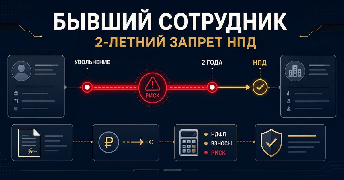 Бывший сотрудник как самозанятый: 2-летний запрет и риски для бизнеса