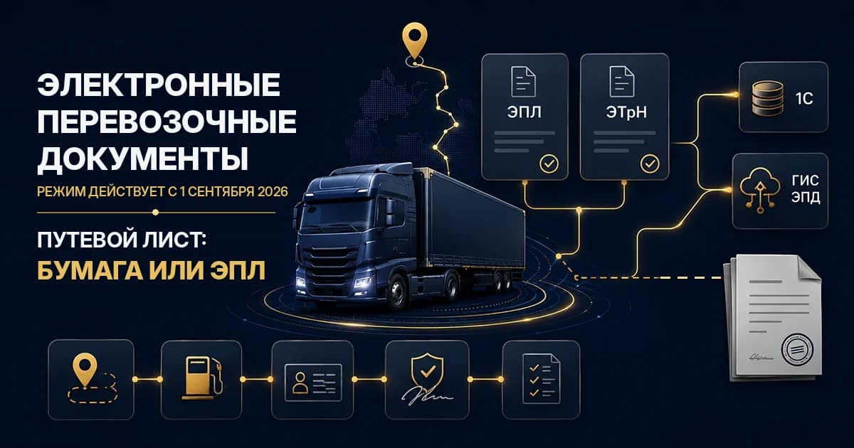 Электронные перевозочные документы с 1 сентября 2026: что обязательно и что с путевым листом