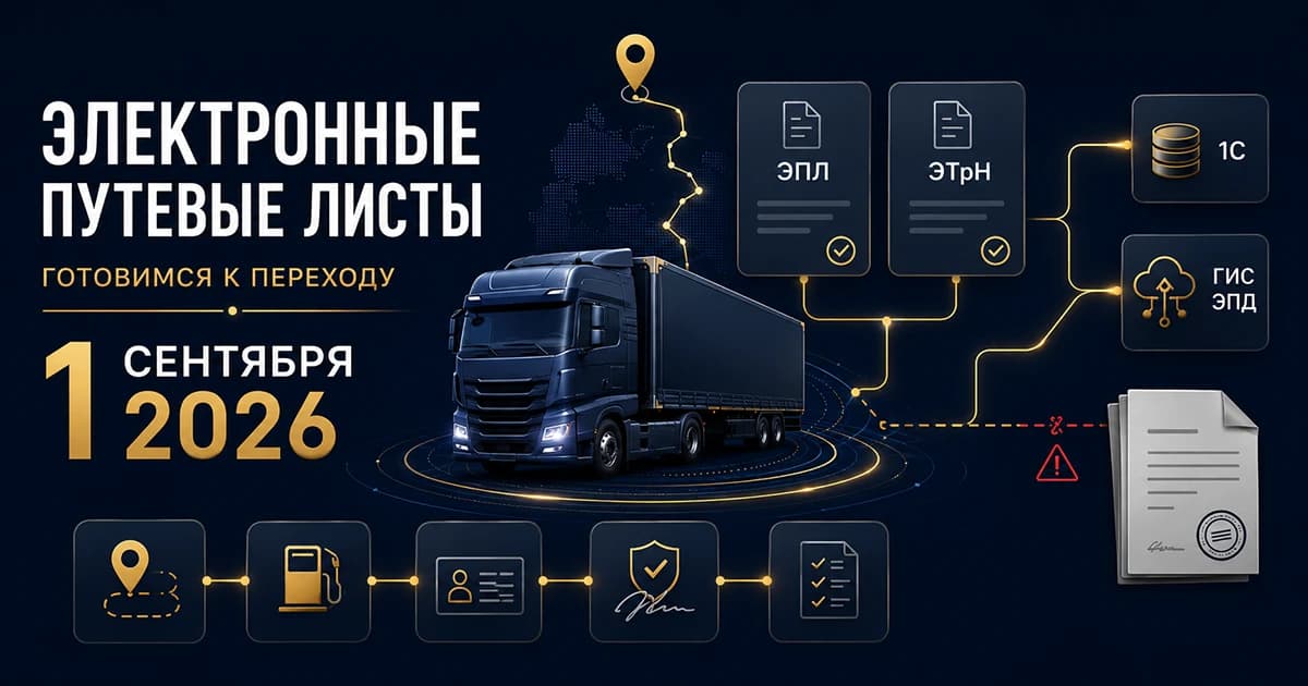 Электронные путевые листы с 1 сентября 2026: что подготовить перевозчику