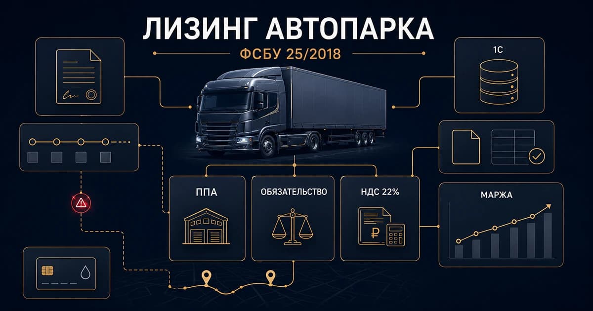 Лизинг грузового автопарка по ФСБУ 25/2018: как не исказить учёт и НДС