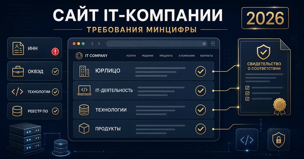 Как настроить сайт IT-компании под требования Минцифры в 2026 году