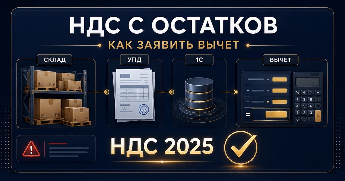 Входной НДС с остатков 2025: как заявить вычет в 2026 году